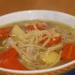 Freezing chicken soup